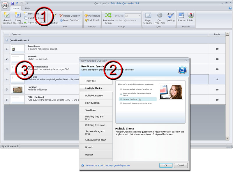 Articulate Quizmaker — Gestaltung von Hochschulbildung