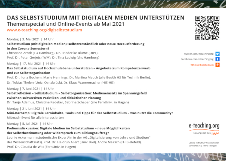 Virtuelle Postkarte zum Themenspecial "Das Selbststudium mit digitalen Medien unterstützen"