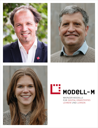 Online-Event mit Herr Jolie, Herr Dreesmann und Frau Christ Portraitbilder von Prof. Dr. Stephan Jolie (Fotograf: Andreas Funabashi), Prof. Dr. Daniel Dreesmann und Laura Christ