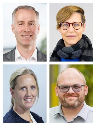 Dr. Björn Fisseler, Katrin Lux, Dr. Sarah Voß-Nakkour und Michael Johannfunke