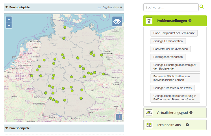 Screenshot Digital Learning Map