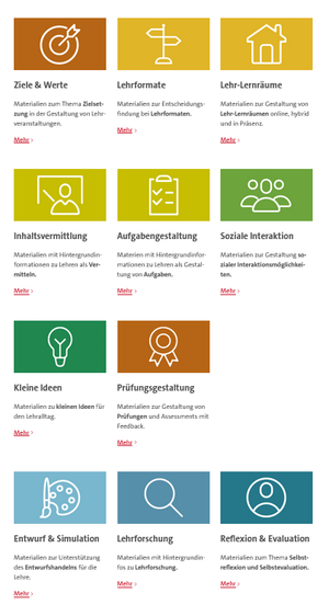 Screenshot HUL Lehrpfad - Kategorien