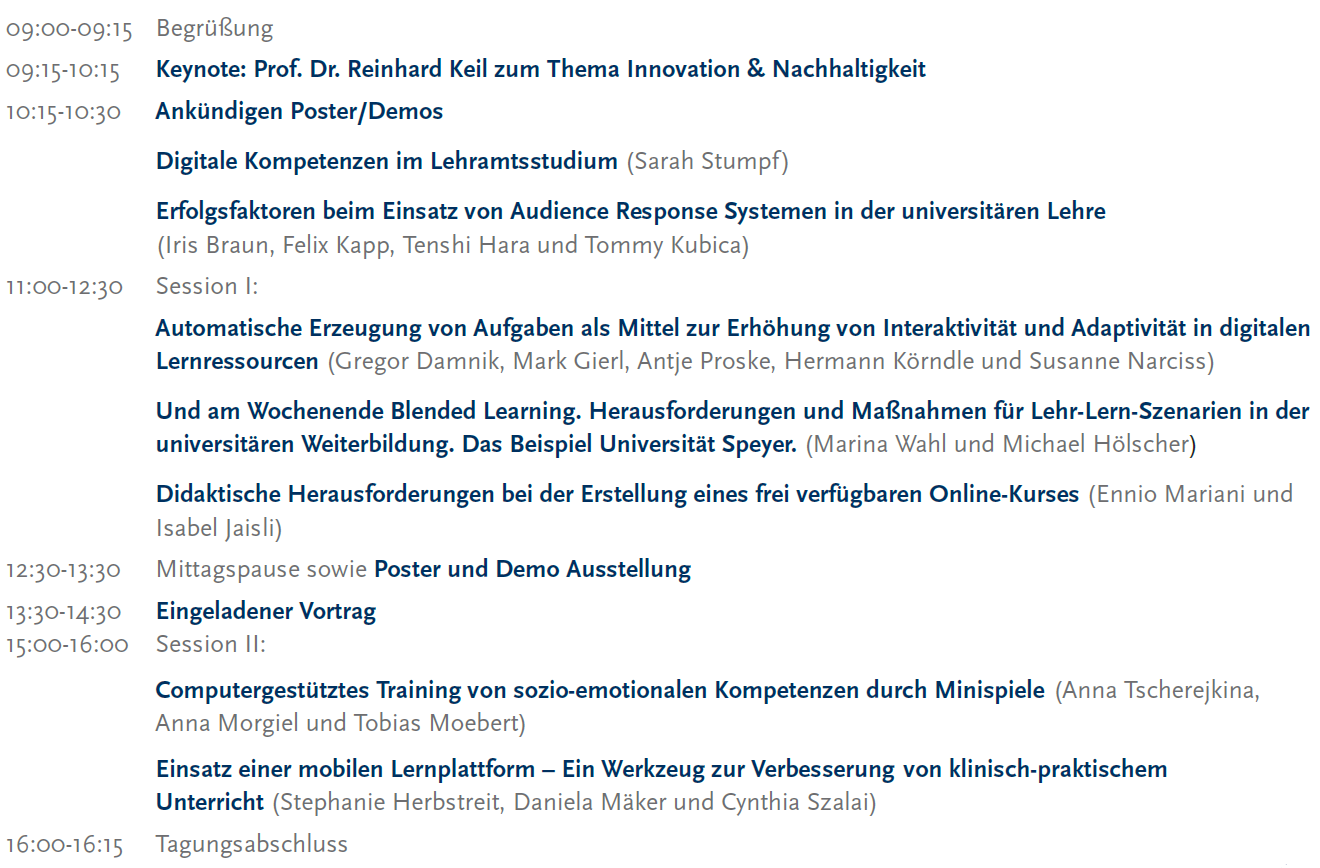 Programm E-Learning Symposium