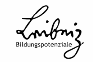 Logo mit schwarzem Schriftzug "Leibniz Bildungspotenziale"