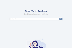 Screenshot der Webseite "Open Music Academy"