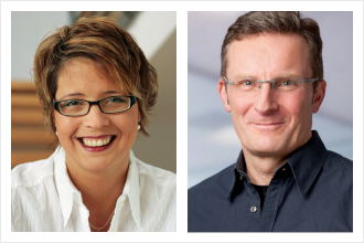 Portraitfoto von Dr. Nicole Auferkorte-Michaelis und Prof. Dr. Frank Linde