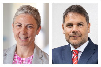 Mag. Christina Raab (Univ. Innsbruck) und Hon.-Prof. (FH) Ernst Kreuzer (TU Graz)