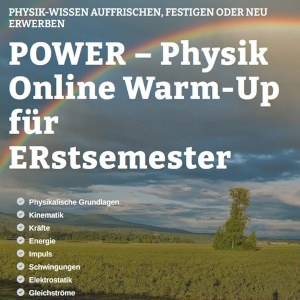 Screenshot des Online-Kurses: POWER - Physik Online Warm-Up für ERstsemester