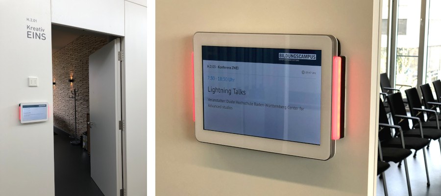 Raumbeschilderung auf dem Bildungscampus Heilbronn Digitale Raumbeschilderung auf dem Bildungscampus Heilbronn