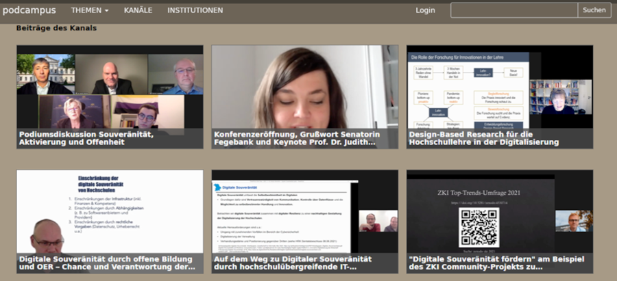 Screenshot des Videokanals zur Campus Innovation 2021 class=