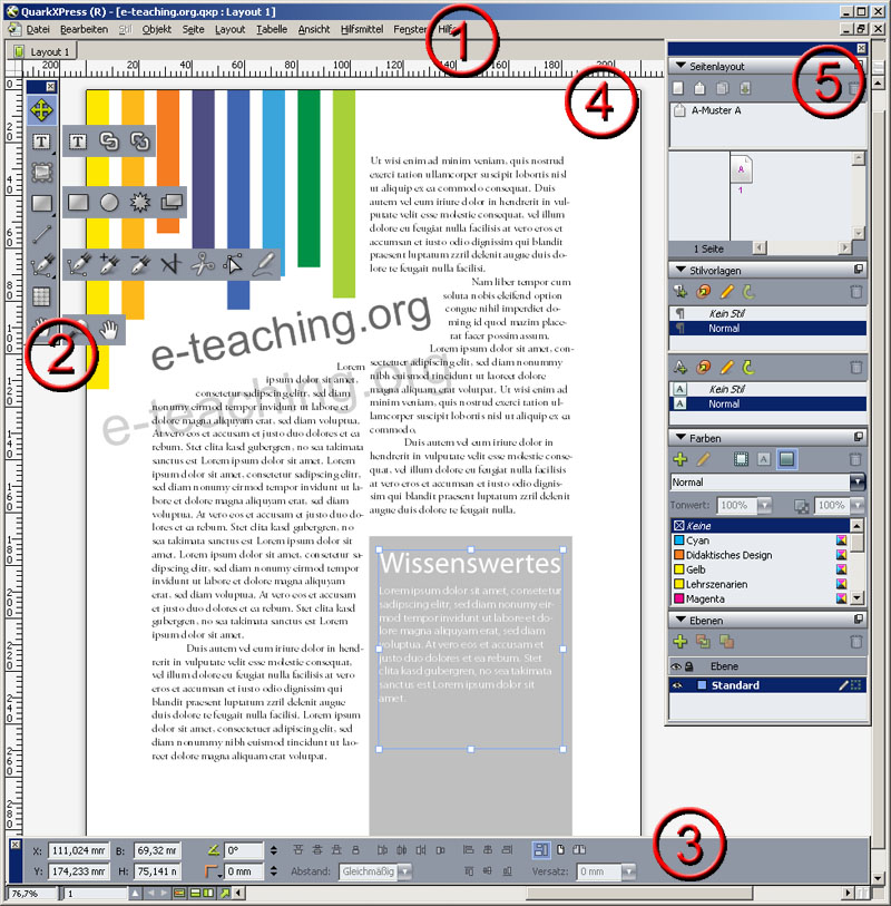 QuarkXPress 8 Anwendung